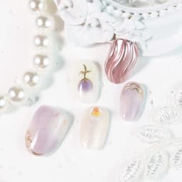 Mystic Lavender Short Oval Nails press on nails