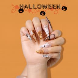 Halloween Animal Long Stiletto Nails press on nails