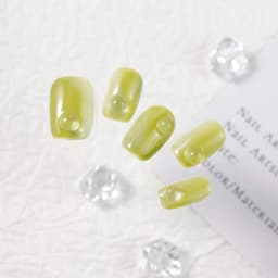 Emerald Dew Short Square Nails press on nails