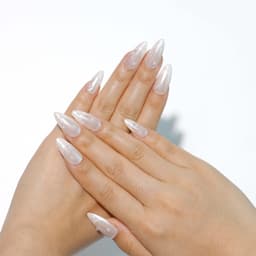 Pearl Whisper Medium Almond Nails press on nails