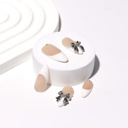 Pink Grace Medium Almond Nails press on nails
