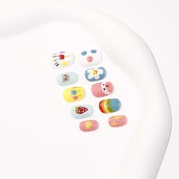 Joyful Vibes Short Round Nails press on nails