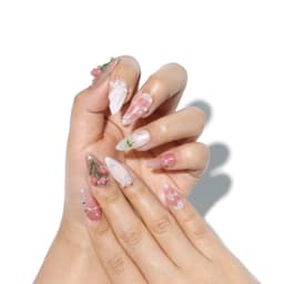 Lavender Pearl Medium Almond Nails press on nails