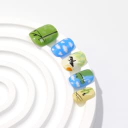 Dino Daydream Short Square Nails press on nails