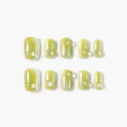 Emerald Dew Short Square Nails press on nails