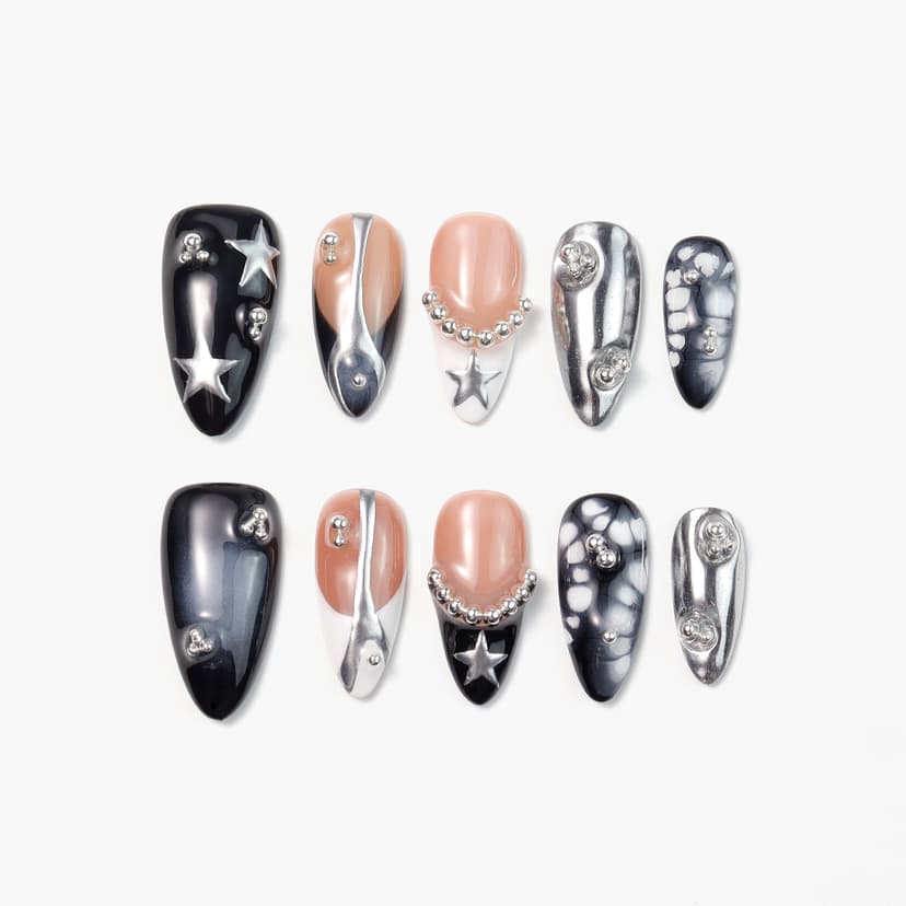 Chic Medium Almond Nails press on nails