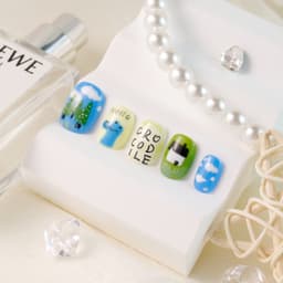 Dino Daydream Short Square Nails press on nails