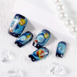 Galaxy Dream Short Square Nails press on nails