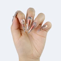 Cyber Goddess Long Stiletto Nails press on nails