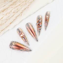 Cyber Goddess Long Stiletto Nails press on nails