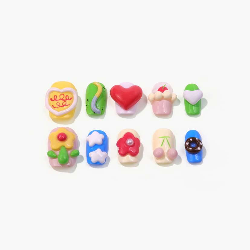 Y2K Cute Short Squoval Nails press on nails