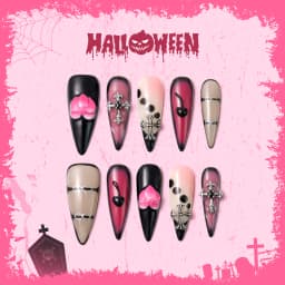 Gothic Halloween Long Stiletto Nails press on nails