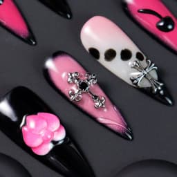 Gothic Halloween Long Stiletto Nails press on nails
