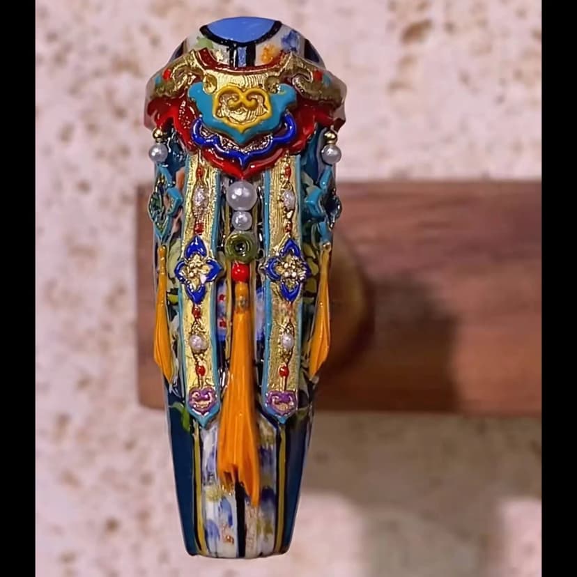 Authentic Tribal Ethnic Custom Nails press on nails