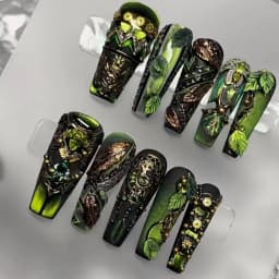 Enchanted Forest Custom Nails Art Set press on nails