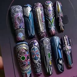Deco Tribal Custom Nails Set press on nails