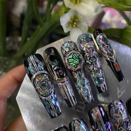Mystic Gothic Portrait Custom Nails Design press on nails