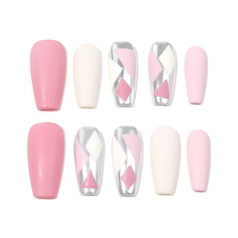 Geometric Press-On Nails