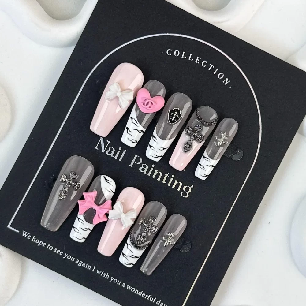 Coffin Handmade Press On Nails - Image 21